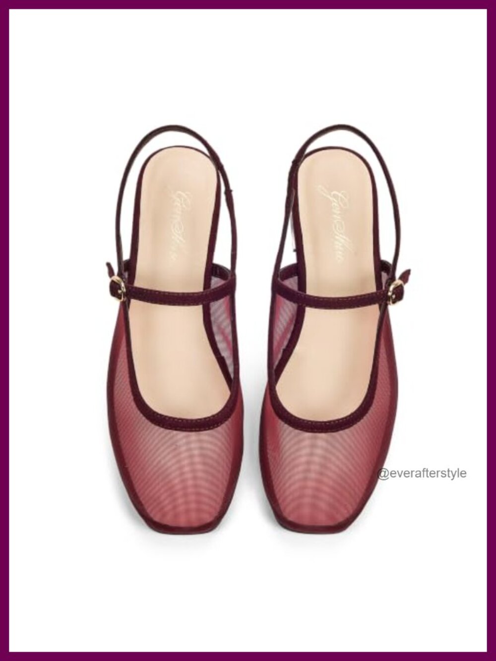 Women's Mesh Slingback Flats Buckle Strap Low Heel Pointed Toe Ballet Shoes